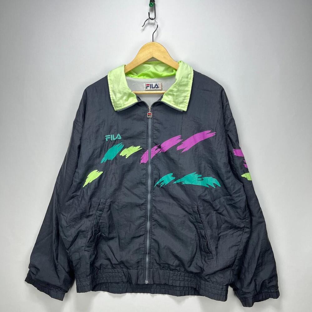Vintage 90s Fila Made in Italy Windfbreaker Jacket XL